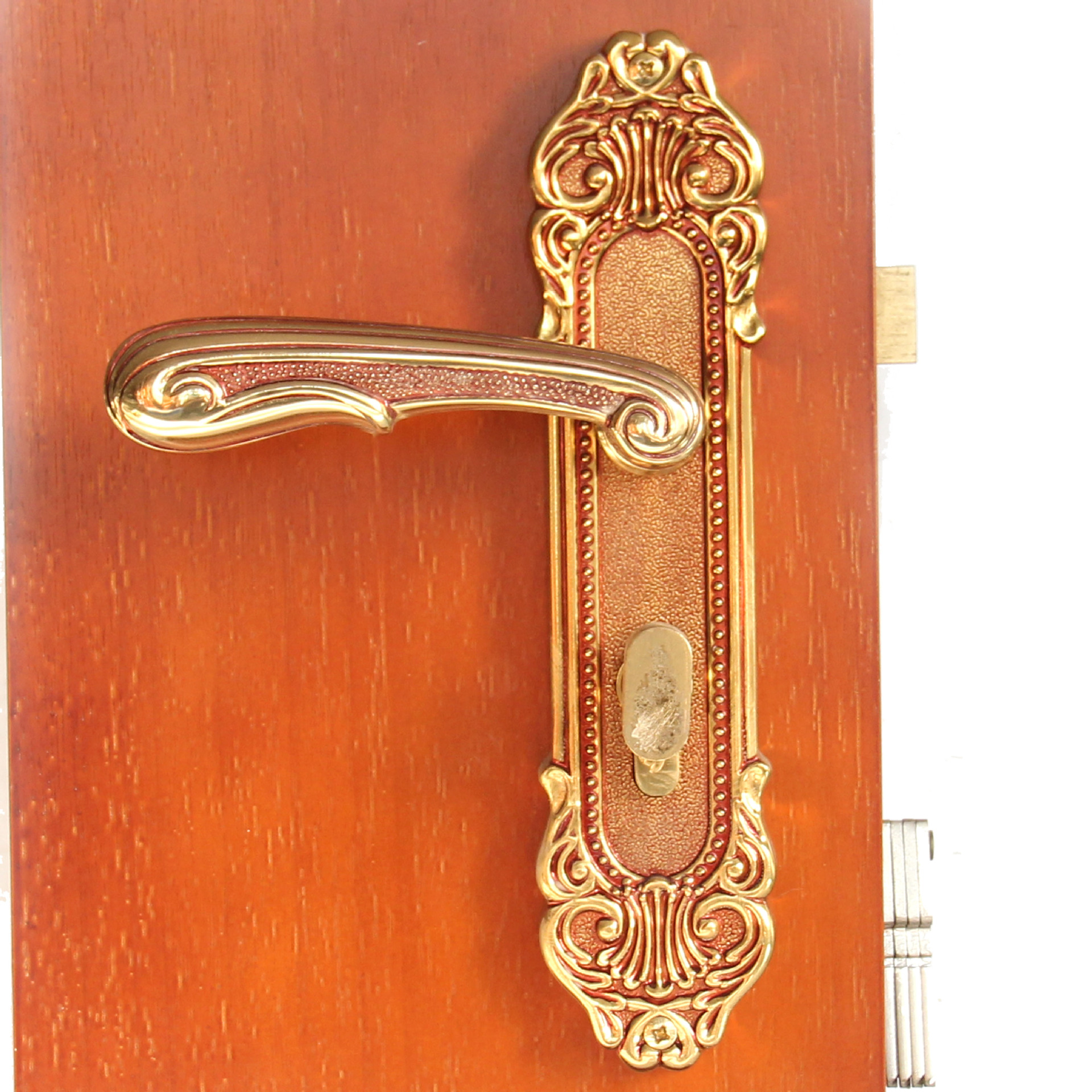High Quality Modern Wooden Privacy Interior Brass Door Handle